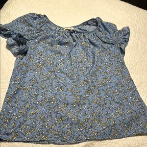 Max‎ Studio Floral Blue Blouse